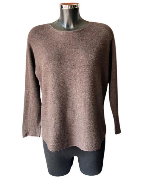Toni short soft plain jumper - Chocolate