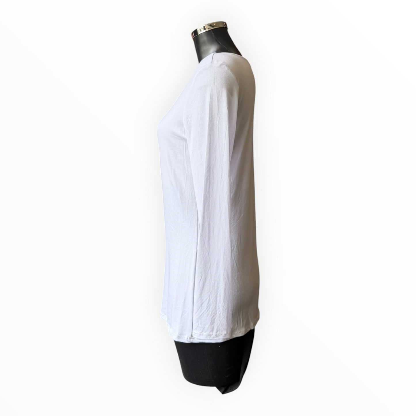 Sasha basic scoop neck top - White