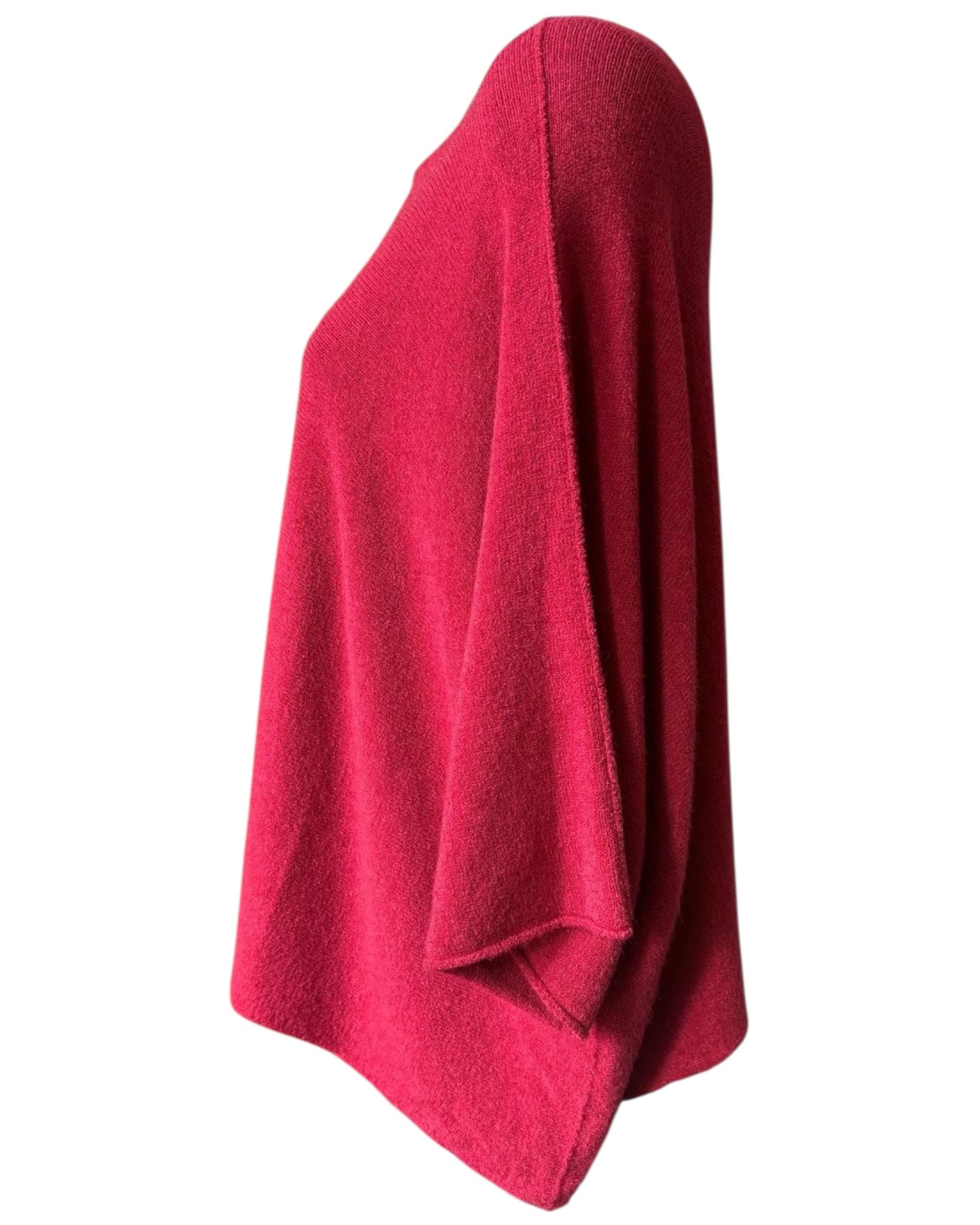 Abigail soft knit short boxy jumper - Bordeaux