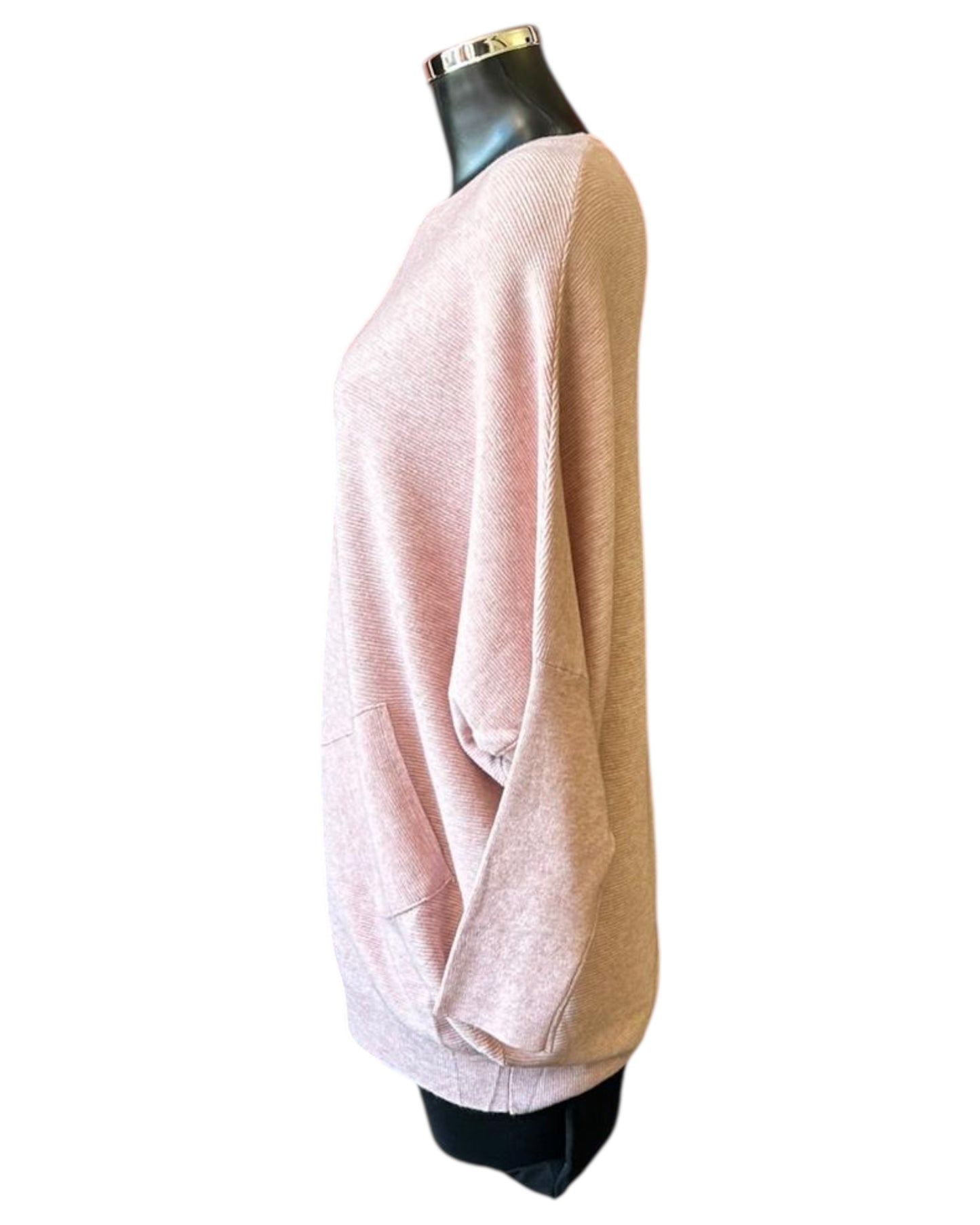 Evie plait back jumper - Pink