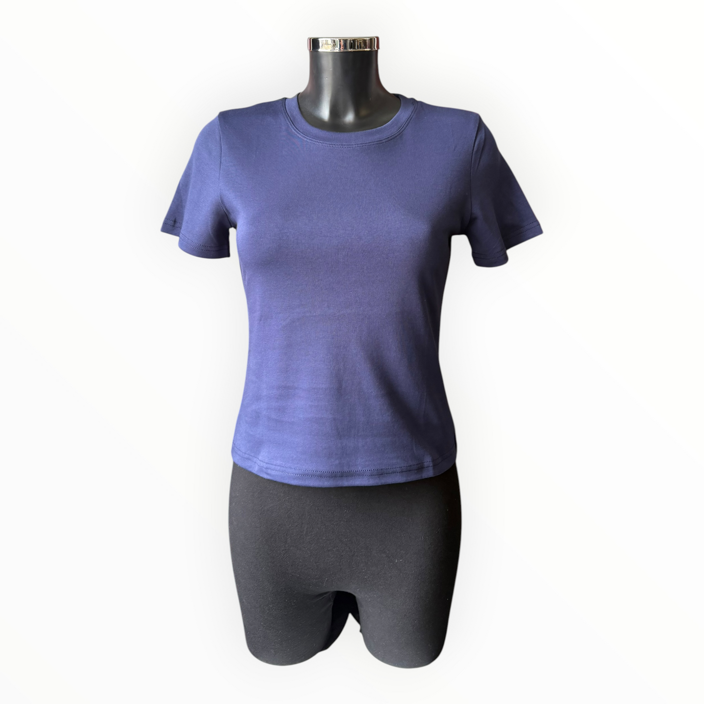 Sasha basic cap sleeve tshirt  - Navy