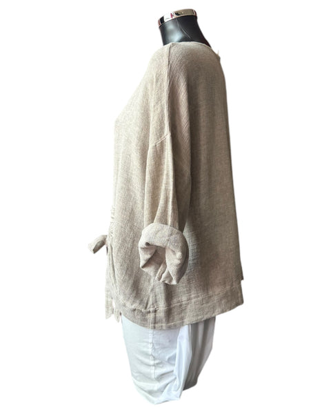 Casey range ruched side top - Mocha