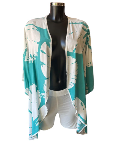 Tara Vao Lilac 5093 long jacket  - turquoise mix