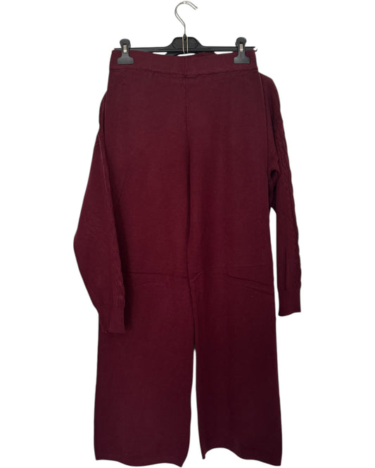 Amelia cable side coord trouser suit - Bordeaux