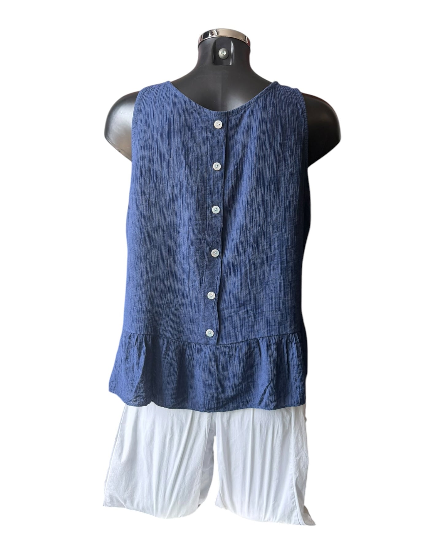 Milly range sleeveless top - Navy
