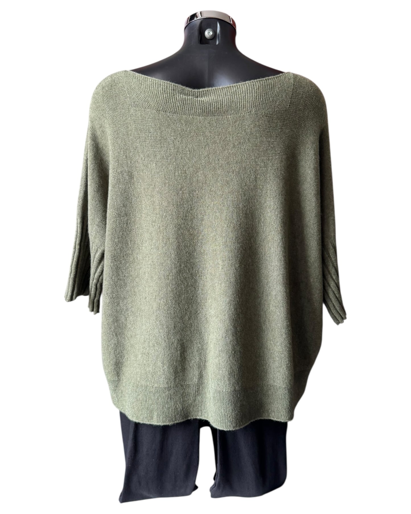 Morgan half sleeve boxy jumper - Khaki