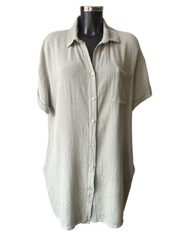 Casey range button tunic shirt - Khaki