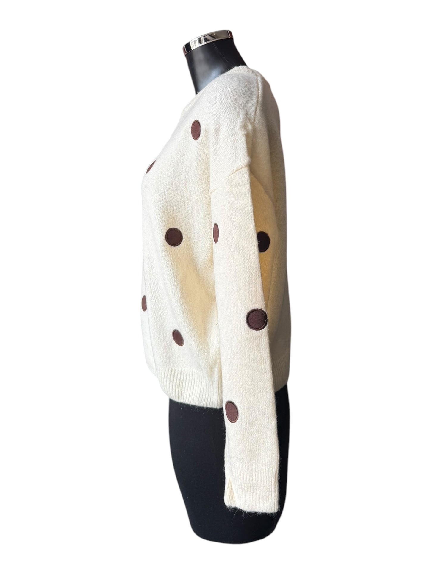 Gaynor crew neck polka dot jumper - Beige