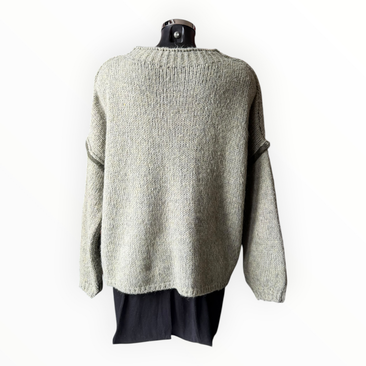 Coleen contrast seam jumper - Khaki