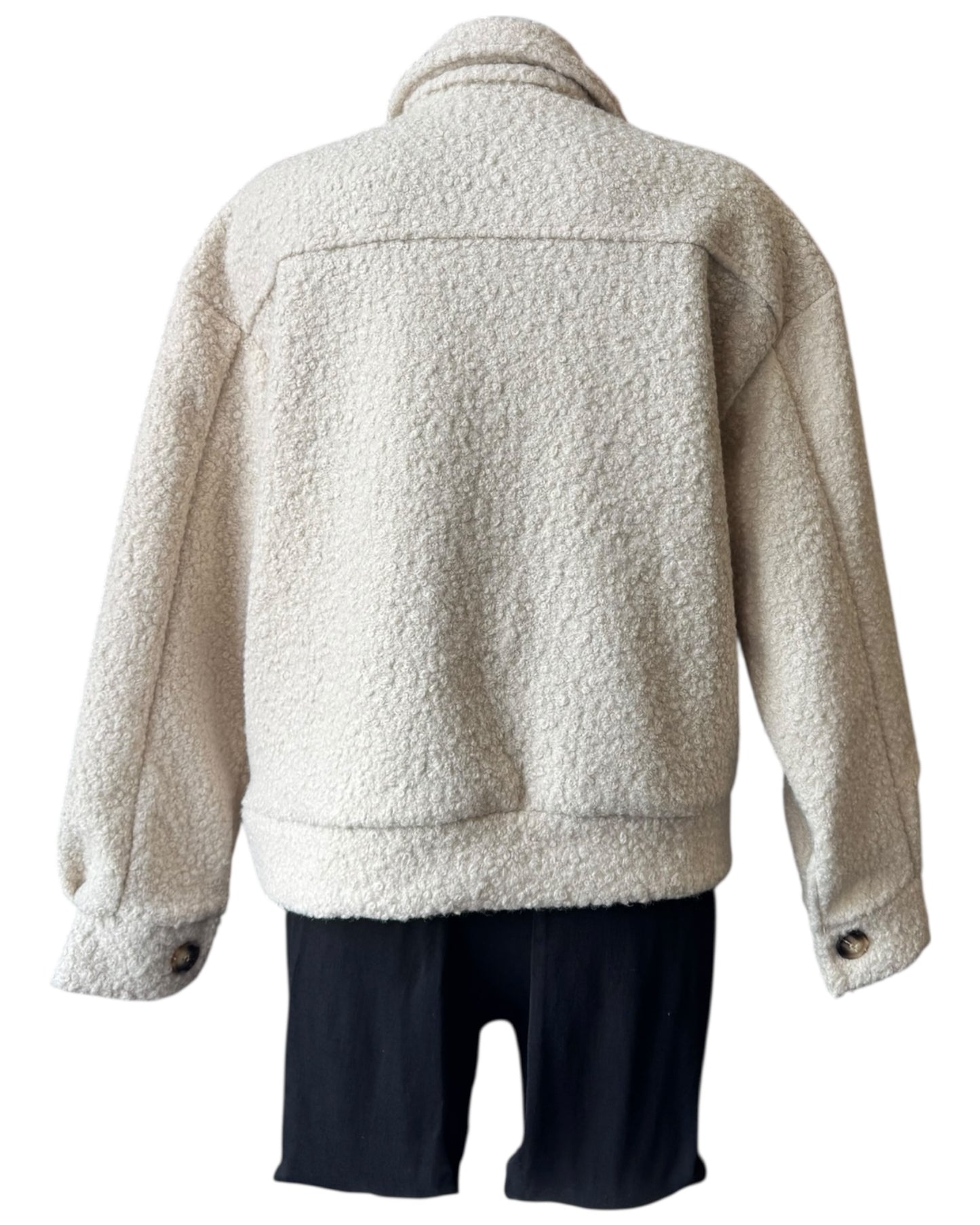 Gina boucle bomber jacket - Beige