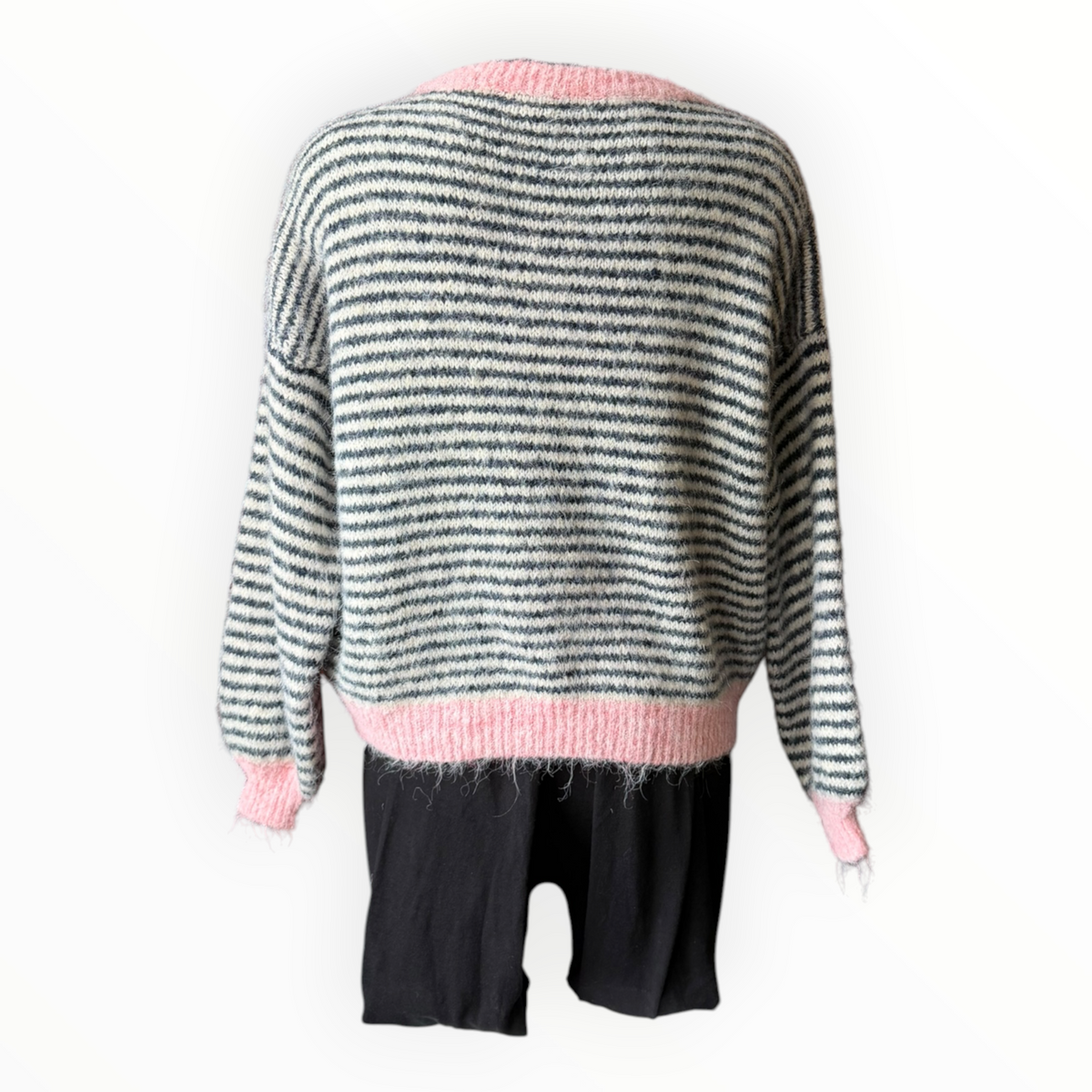 Lorna striped soft knit jumper - Navy mix