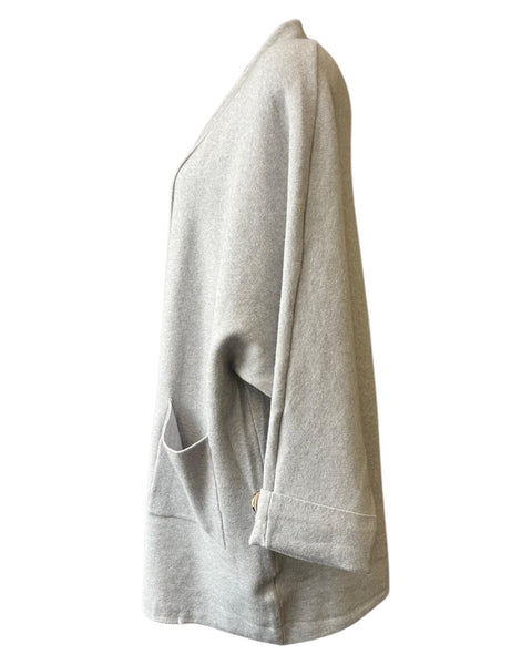 Shona heavy knit open Cardigan - Grey