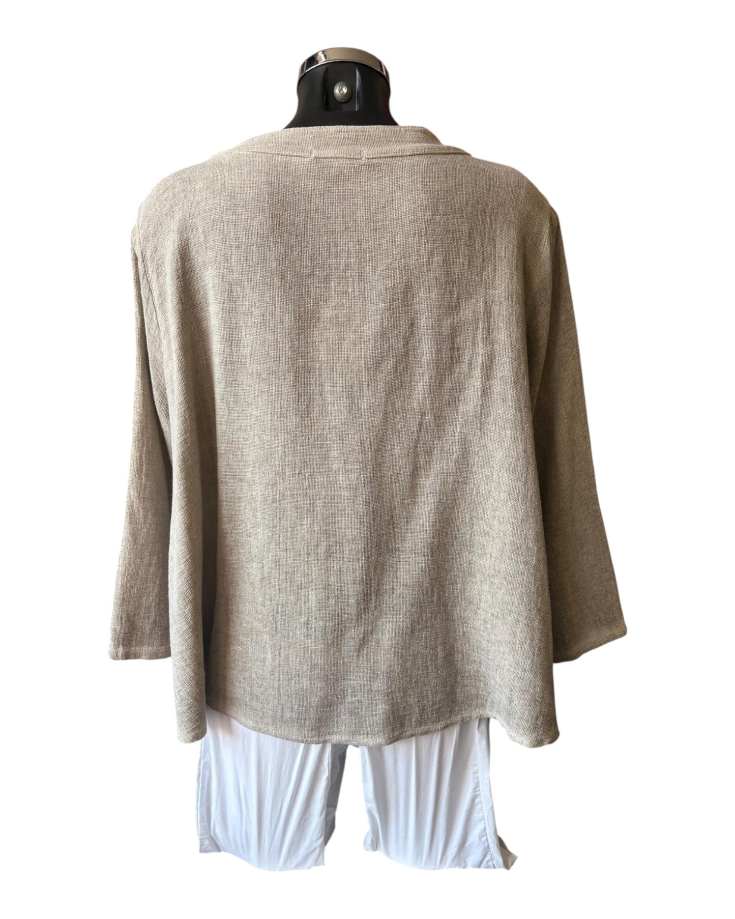 Casey range ruffle front top - Mocha