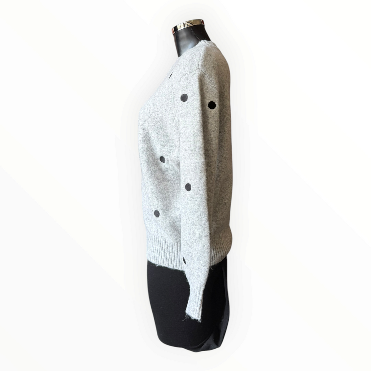 Olivia grey polka dot soft knit jumper