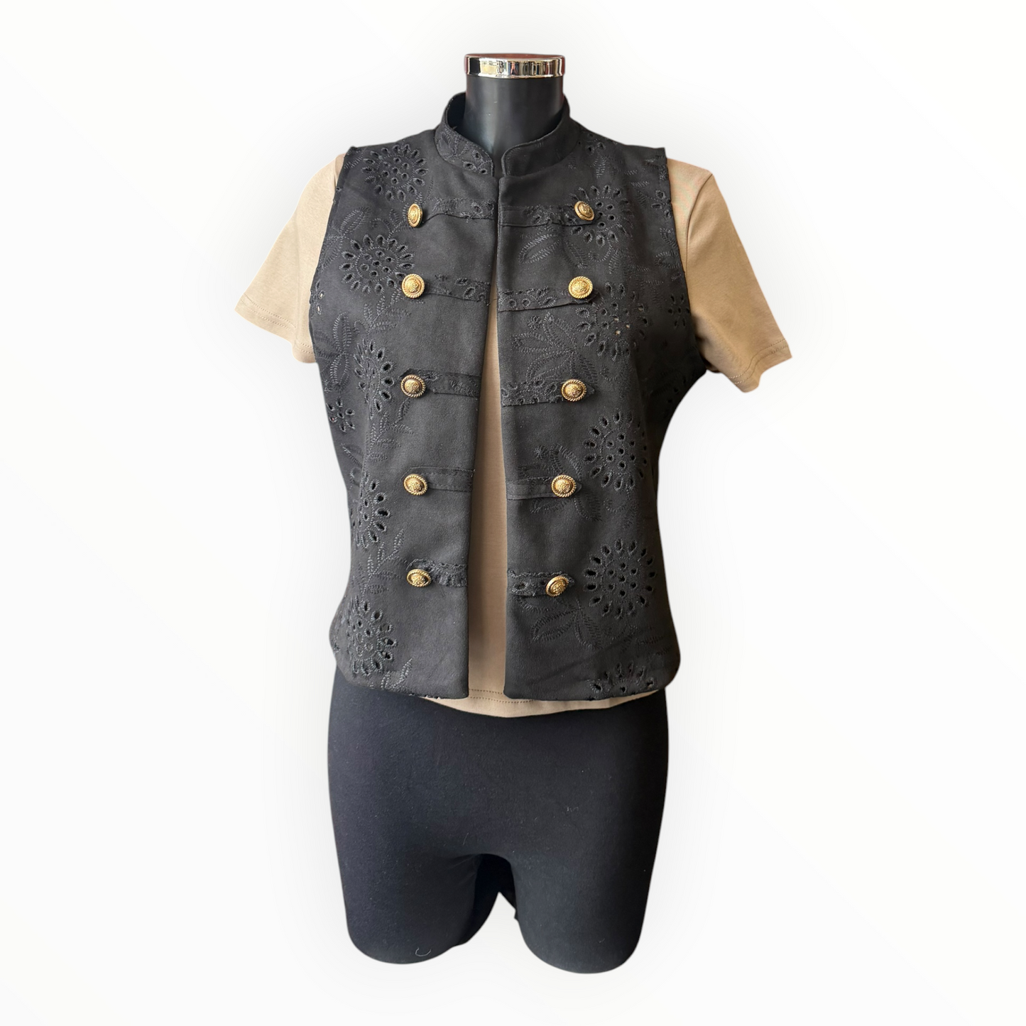 Delilah anglaise military waistcoat - Black