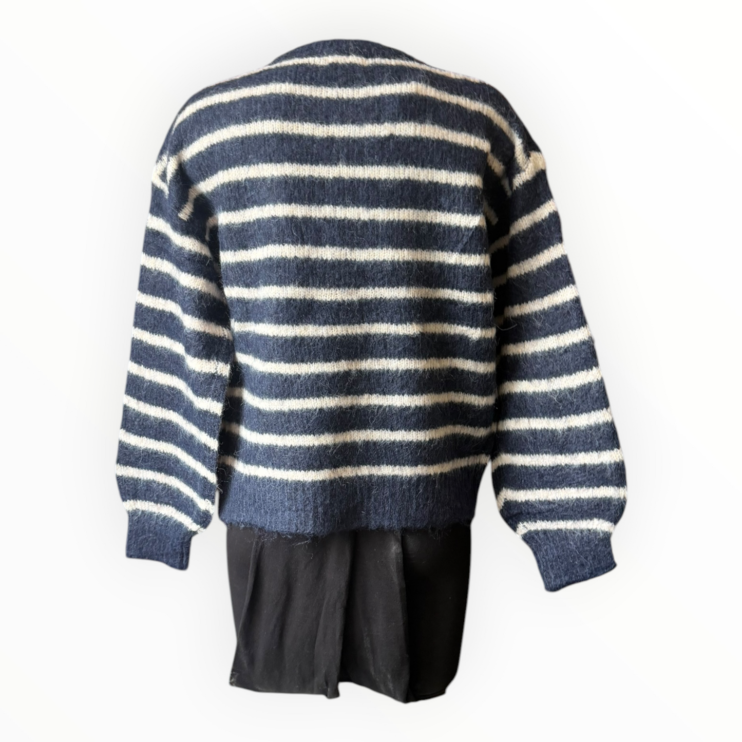 Kylie striped soft knit cardigan - Navy