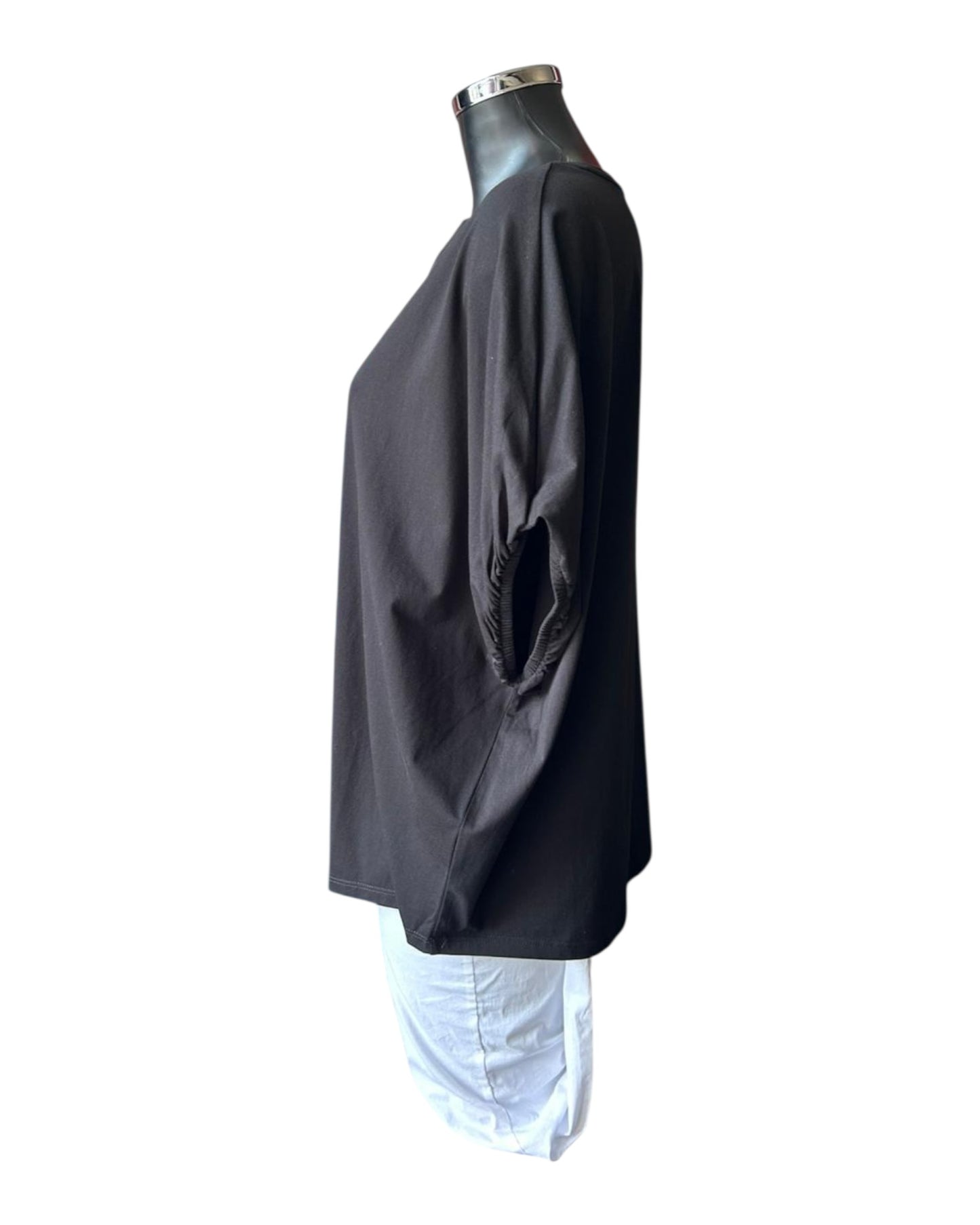 Tirelli bubble sleeve t-shirt top - Black