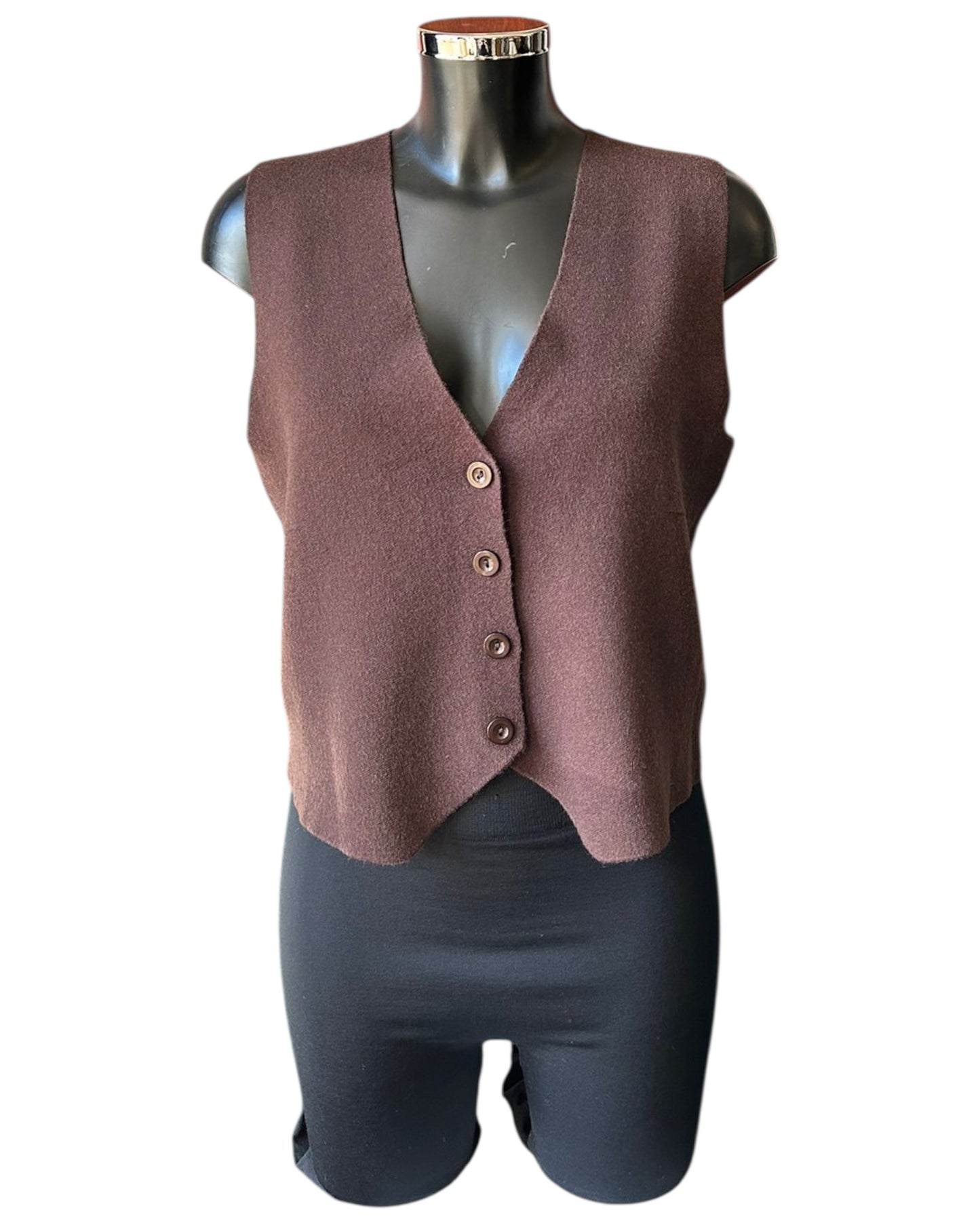 Cassidy knitted waistcoat - Chocolate