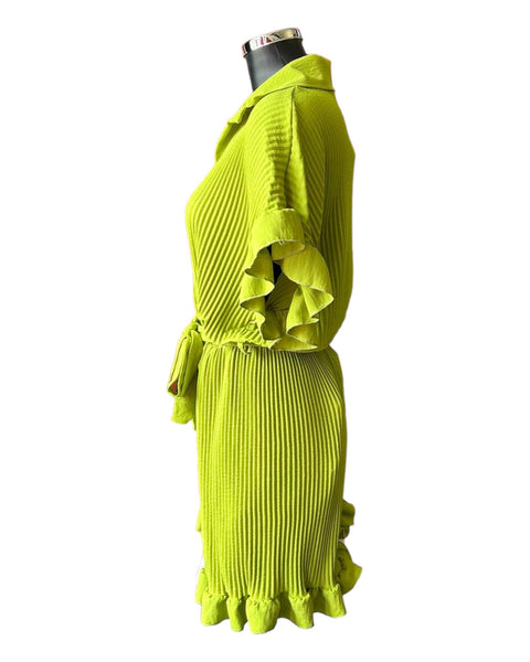 Kylie pleated playsuit - Lime