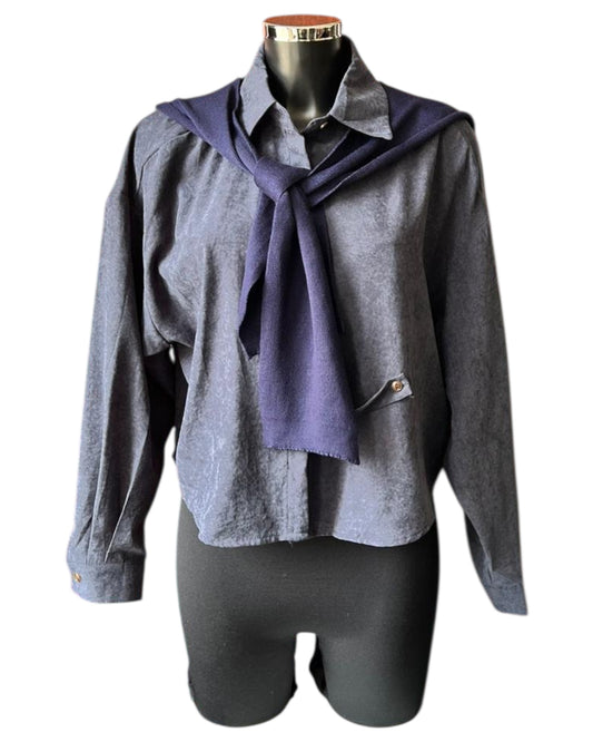Rita mock 2 piece shirt - Navy