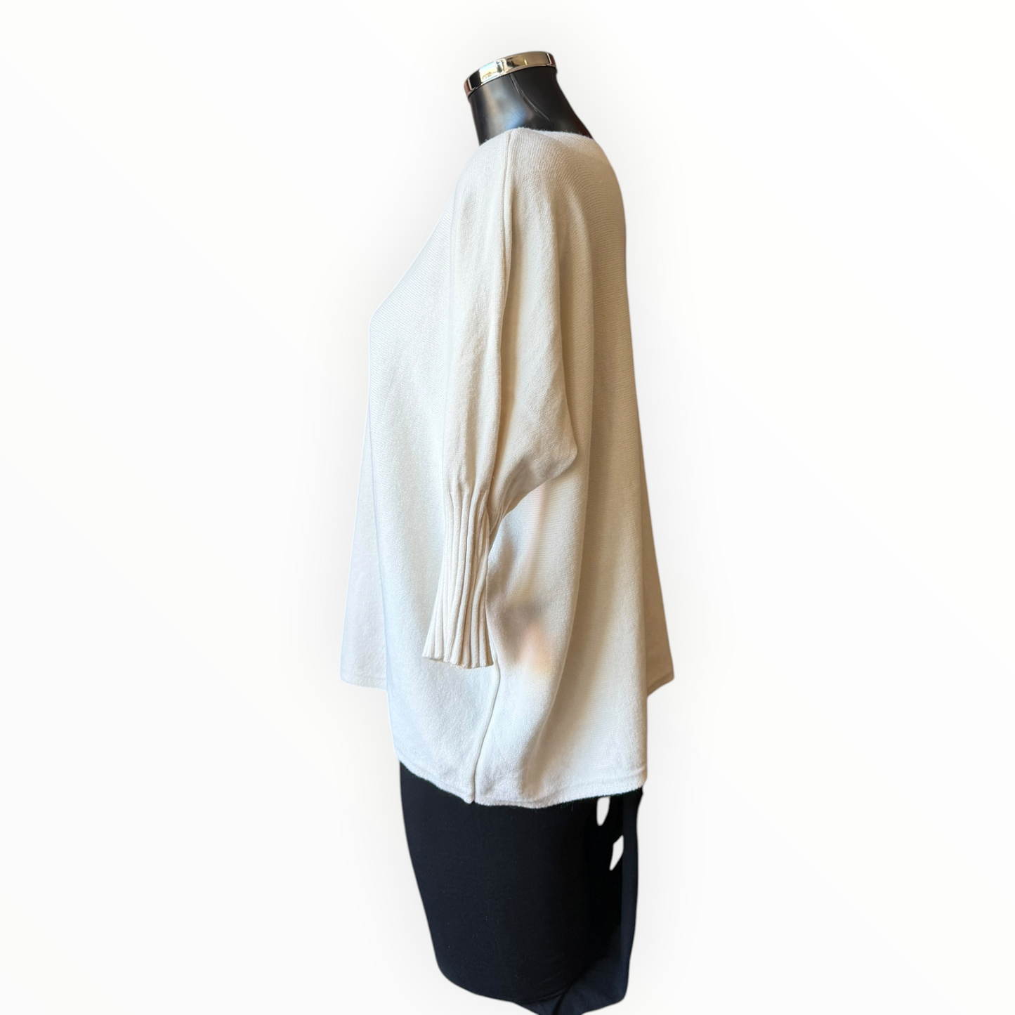 Morgan half sleeve boxy jumper - Cream