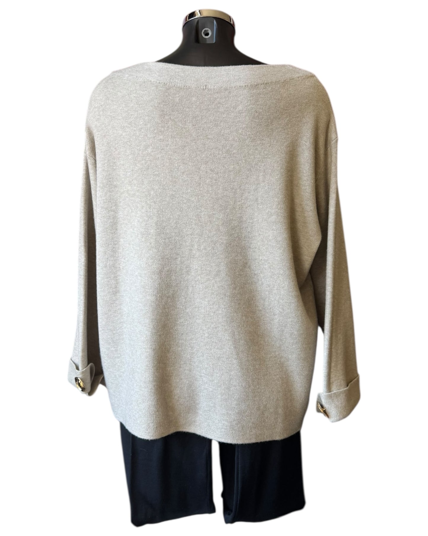 Erin embellished flower jumper - Taupe