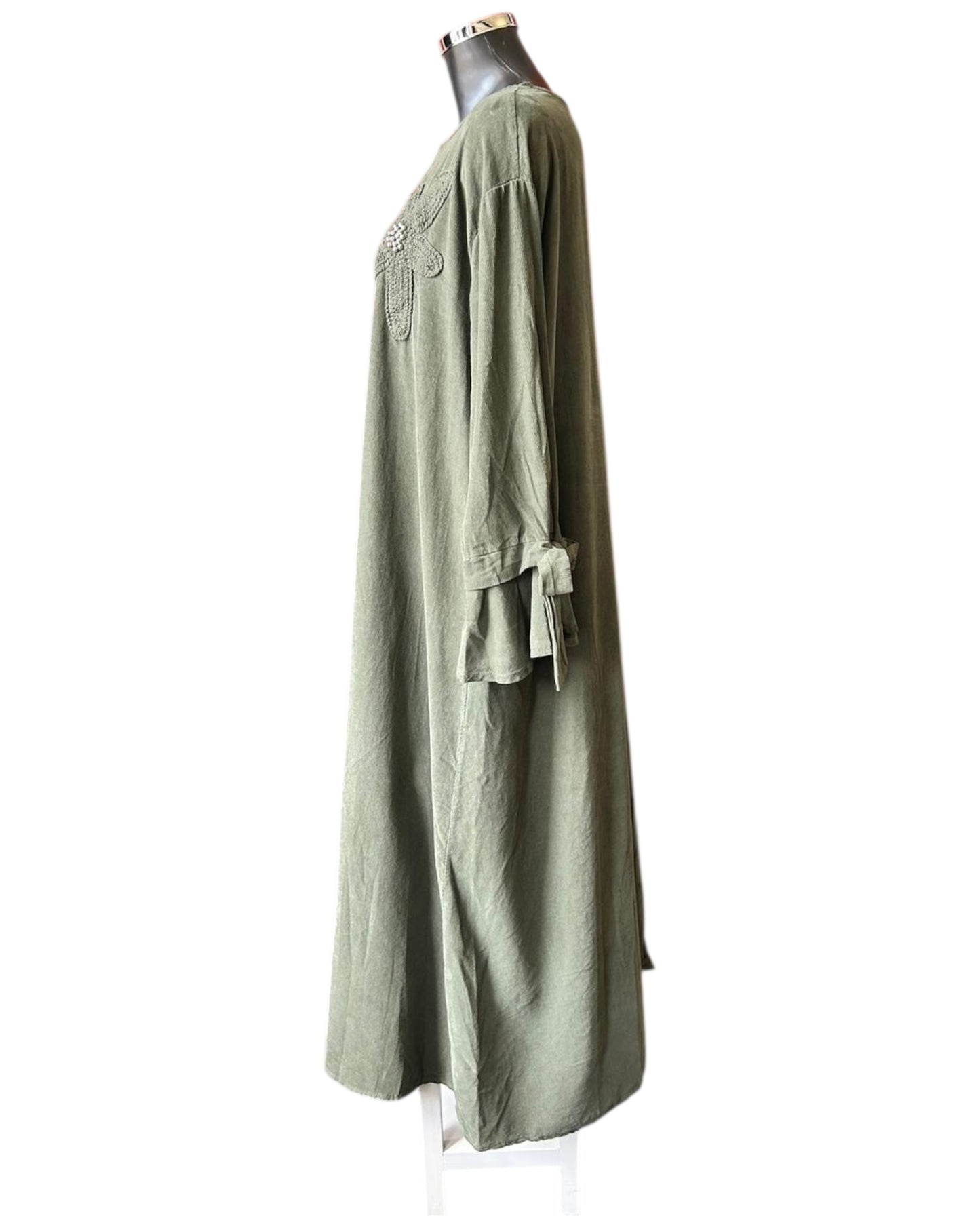 Iris corduroy relaxed fit dress - Khaki