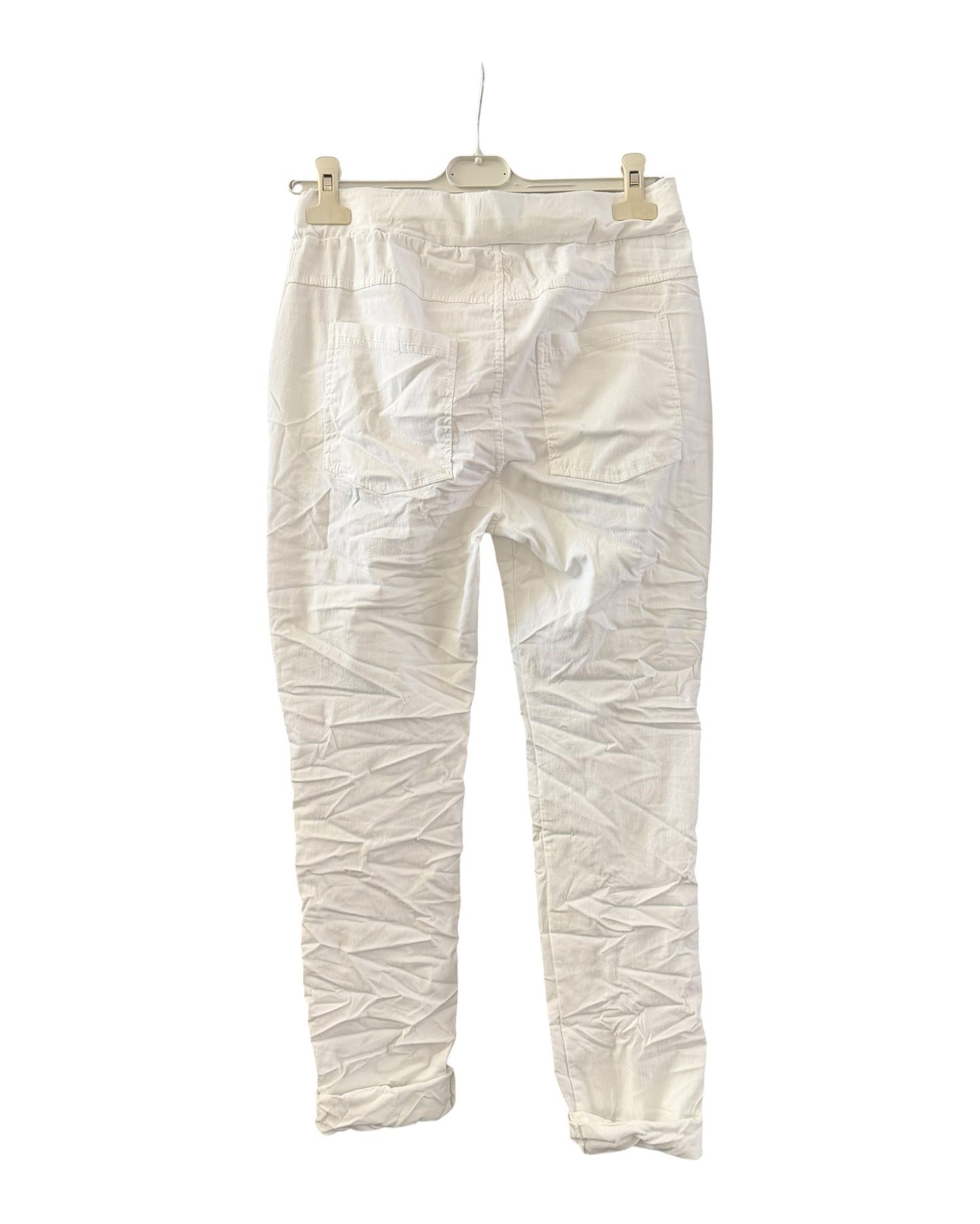 Shona crinkle star magic trousers - White