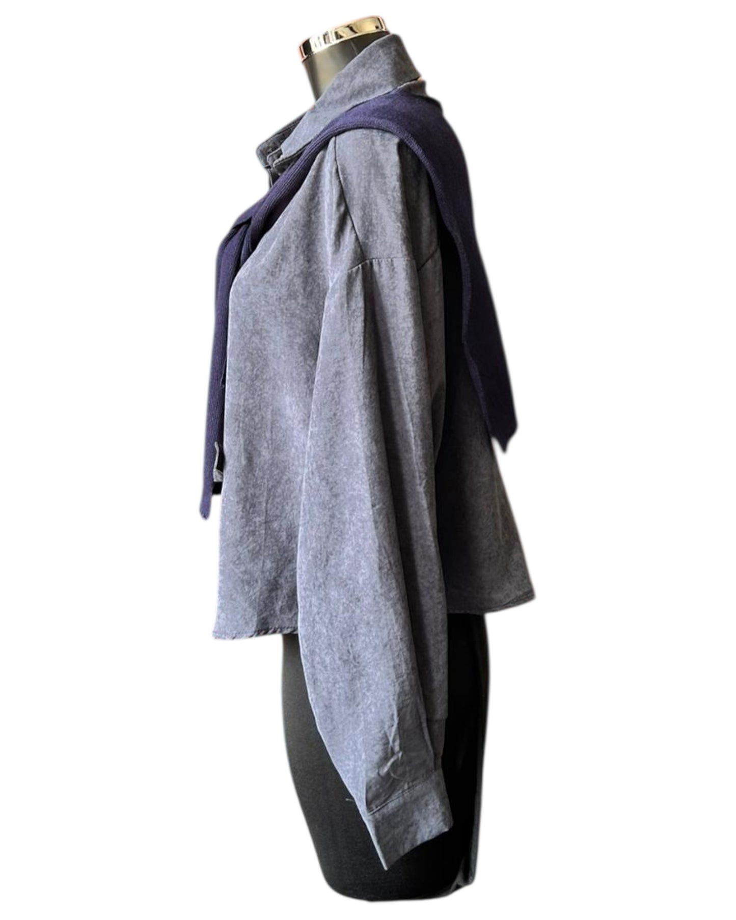 Rita mock 2 piece shirt - Navy