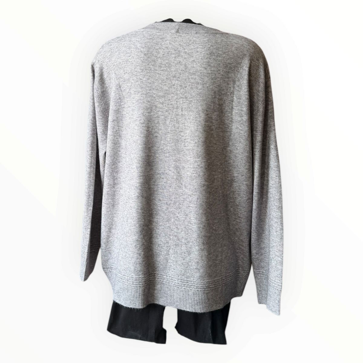 Romy fine knit v neck jumper - Grey