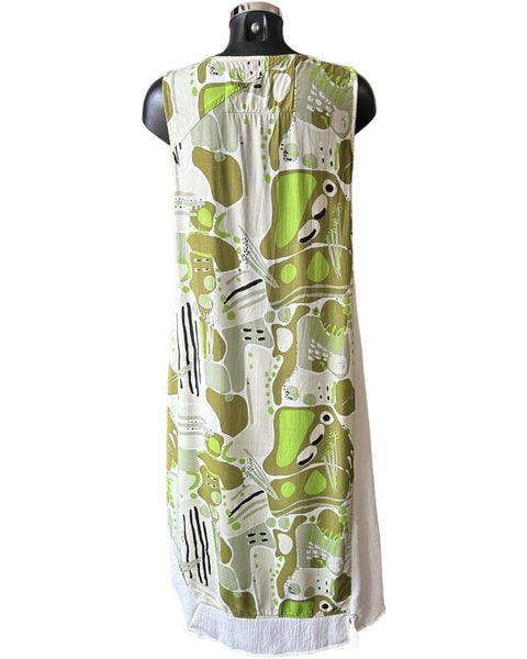 Tara Vao Kira contrast fabric dress - Green mix