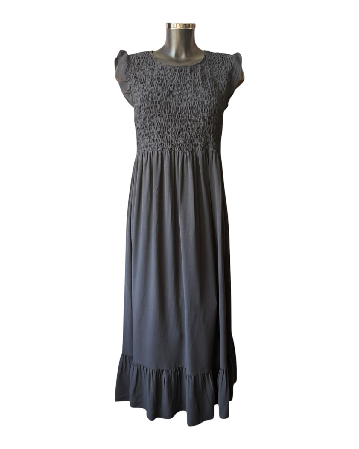 Molly plain midi dress - Black