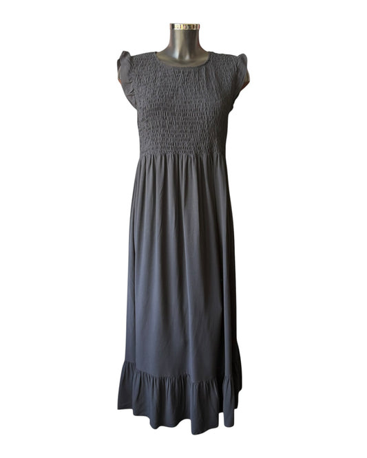 Molly plain midi dress - Black