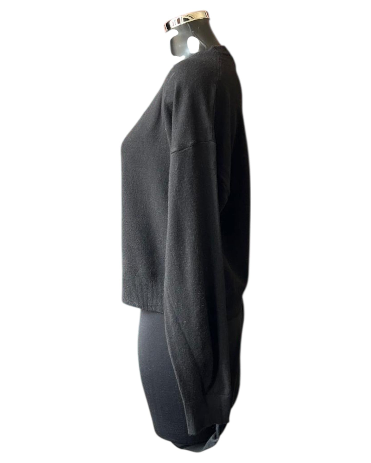 Milano flower range appliqué flower jumper - Black