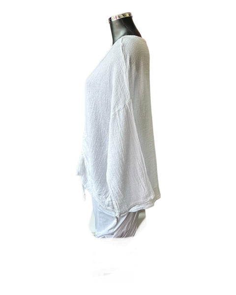 Casey range ruched side top - White