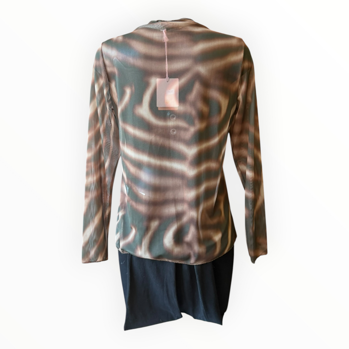 Mandy mesh top - wavey khaki