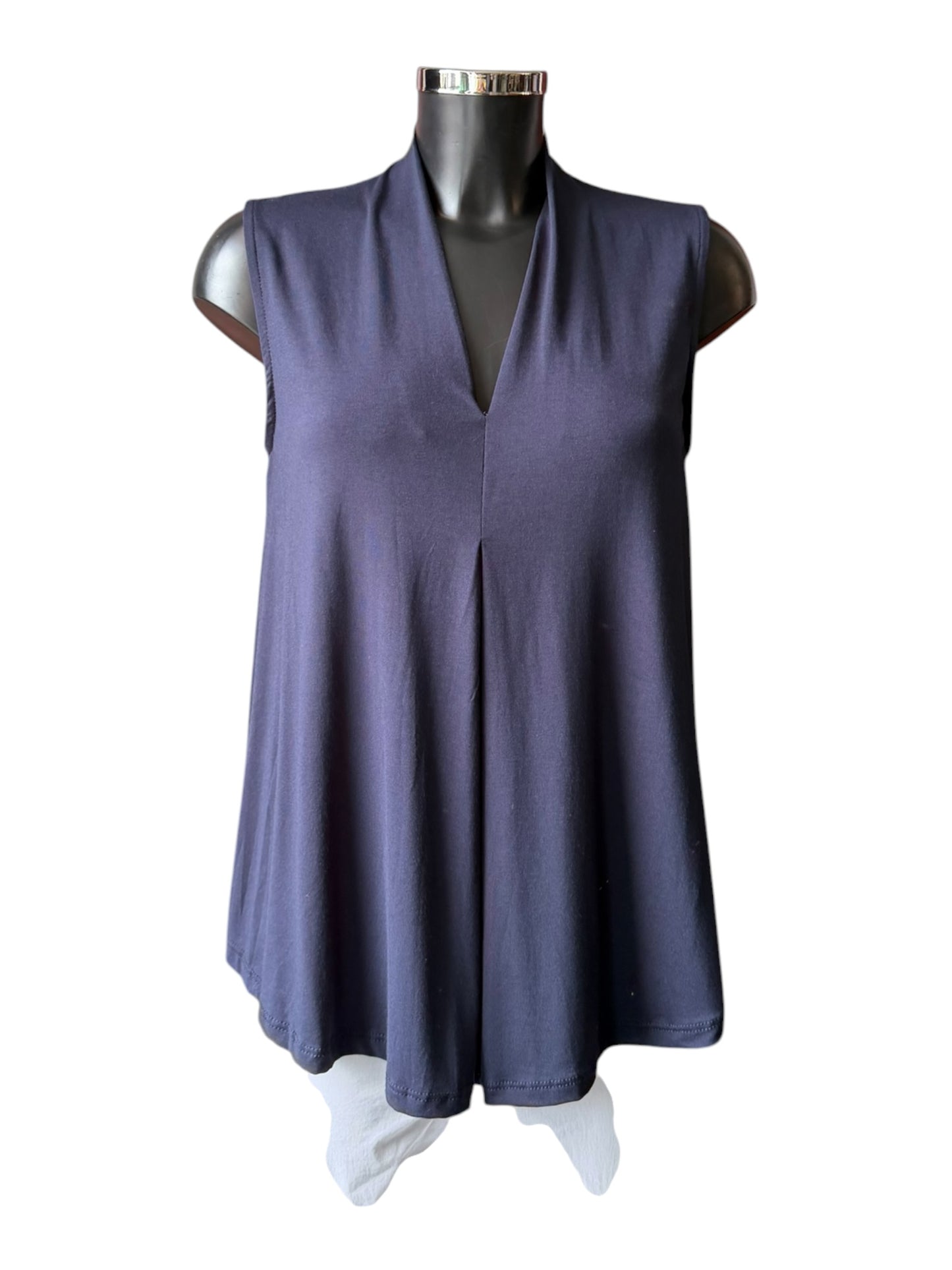 Tina v neck swing vest top - Navy