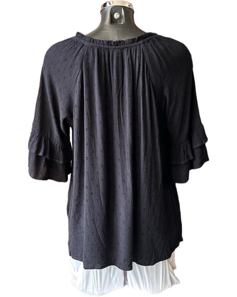 Orientique essentials boho top - Black