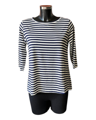 Lola striped 3/4 sleeve top - Navy