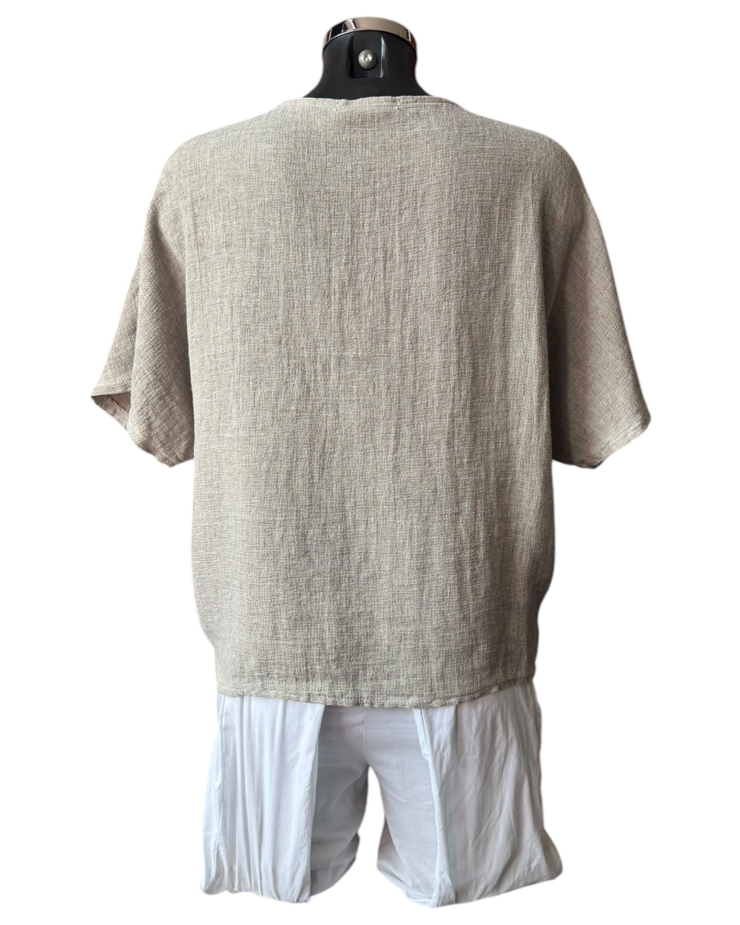 Casey range v neck ruched front top - mocha