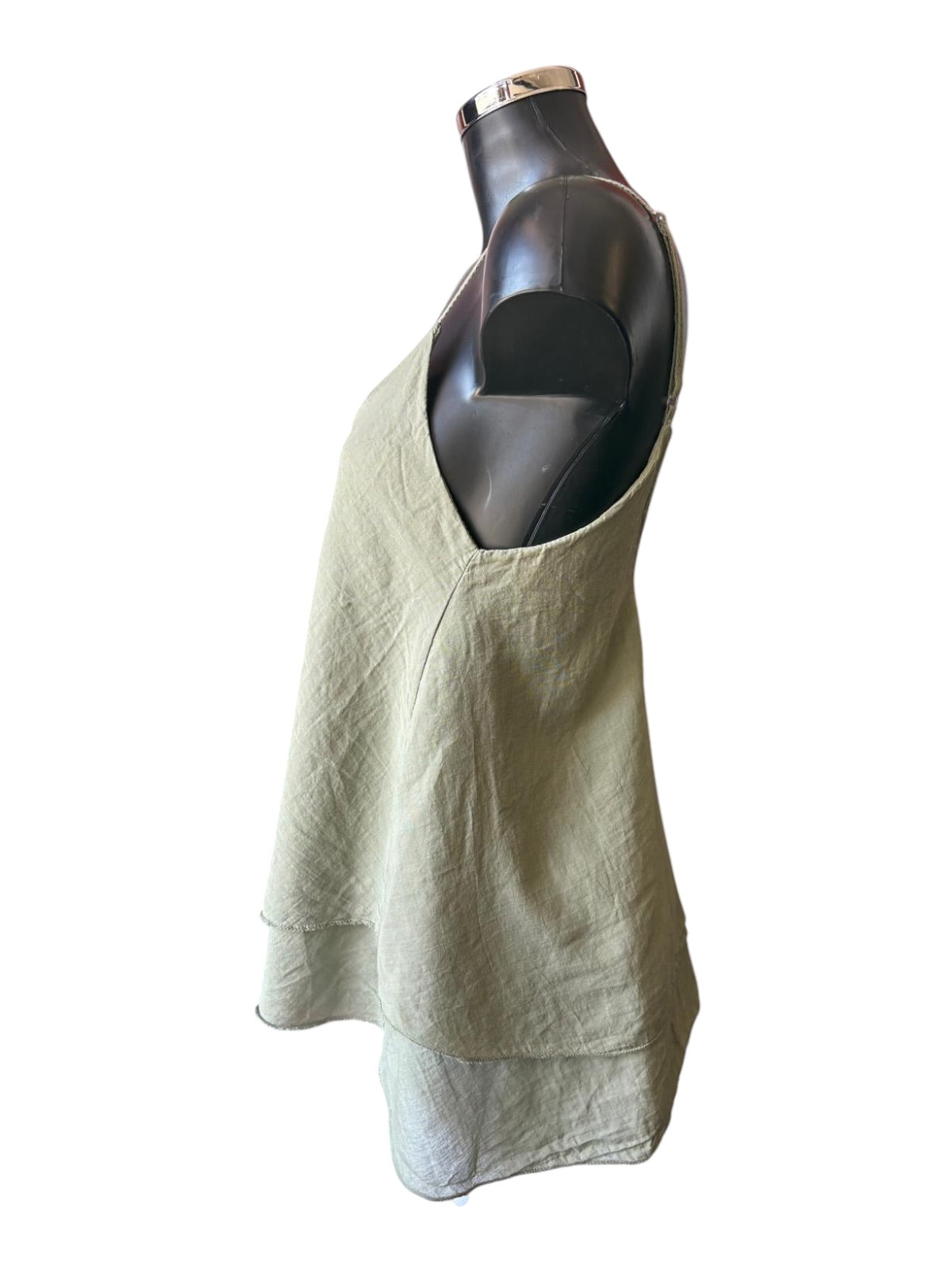 Melissa strappy swing vest - Khaki