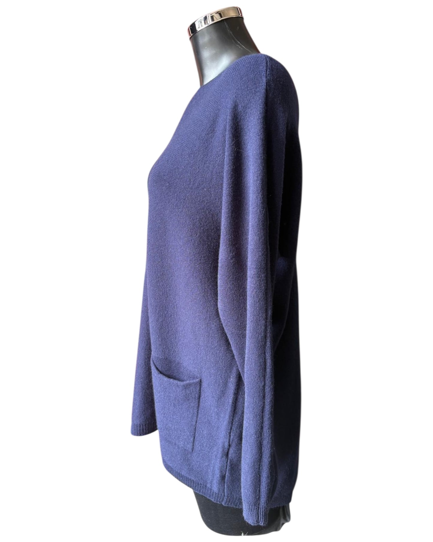 Belinda bow back pocket jumper - Navy