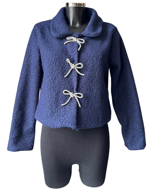 Yazz short boucle jacket - Navy
