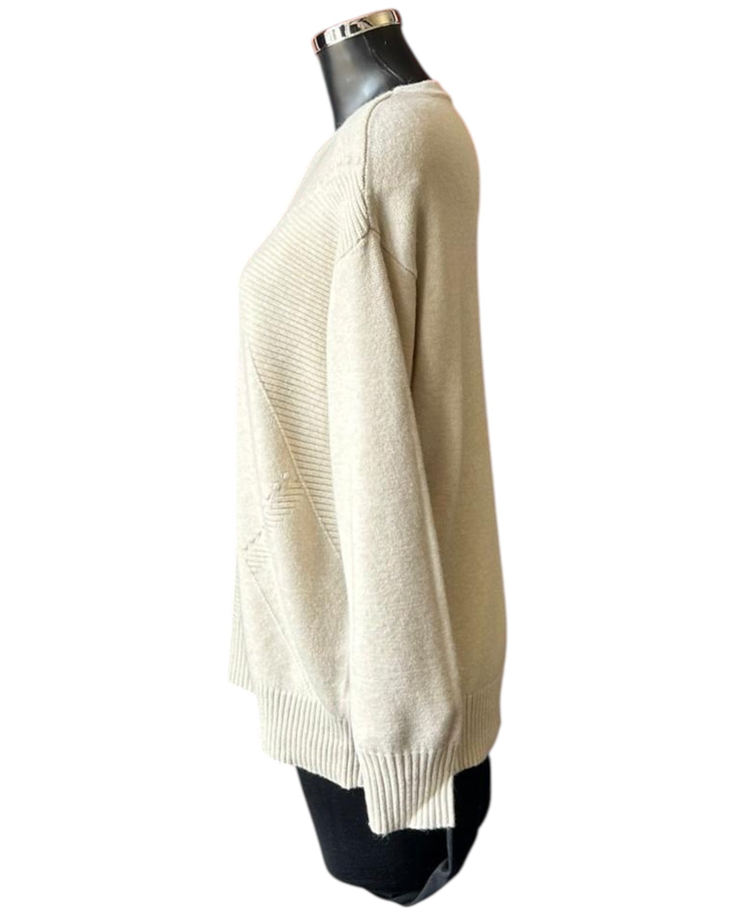 Moira Argyle stitch detail jumper - beige