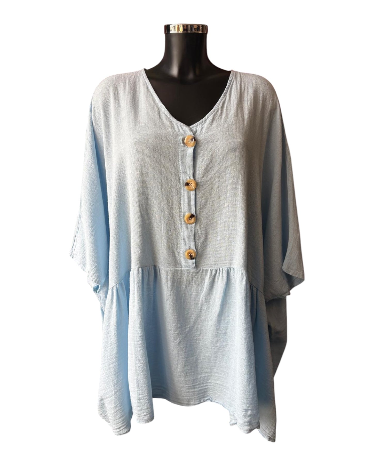 Gaynor oversized smock top - Blue
