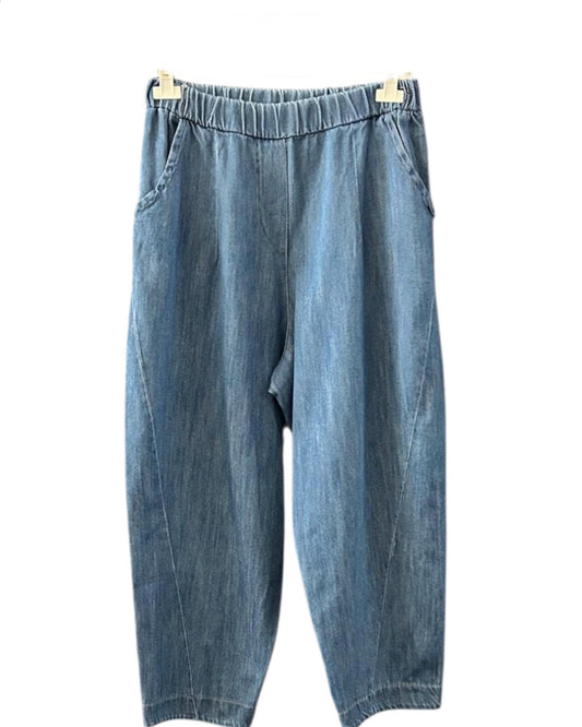 Doris barrel leg jeans - Mid denim