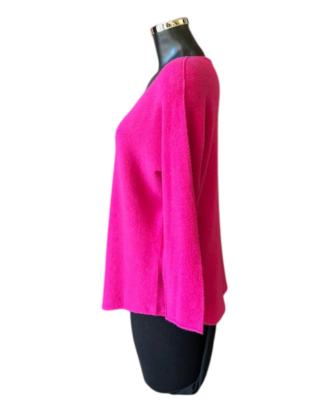Toni short v neck soft plain jumper - Cerise