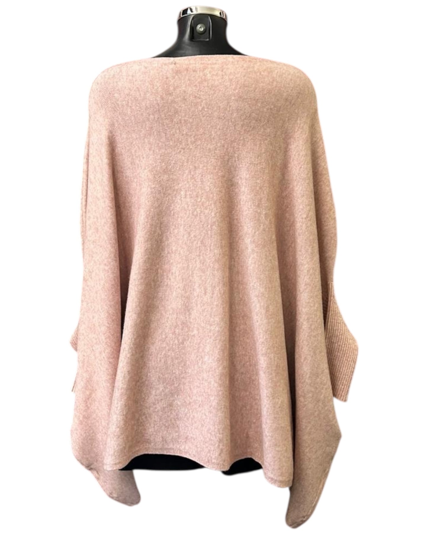 Ellena star front oversized poncho - Pink