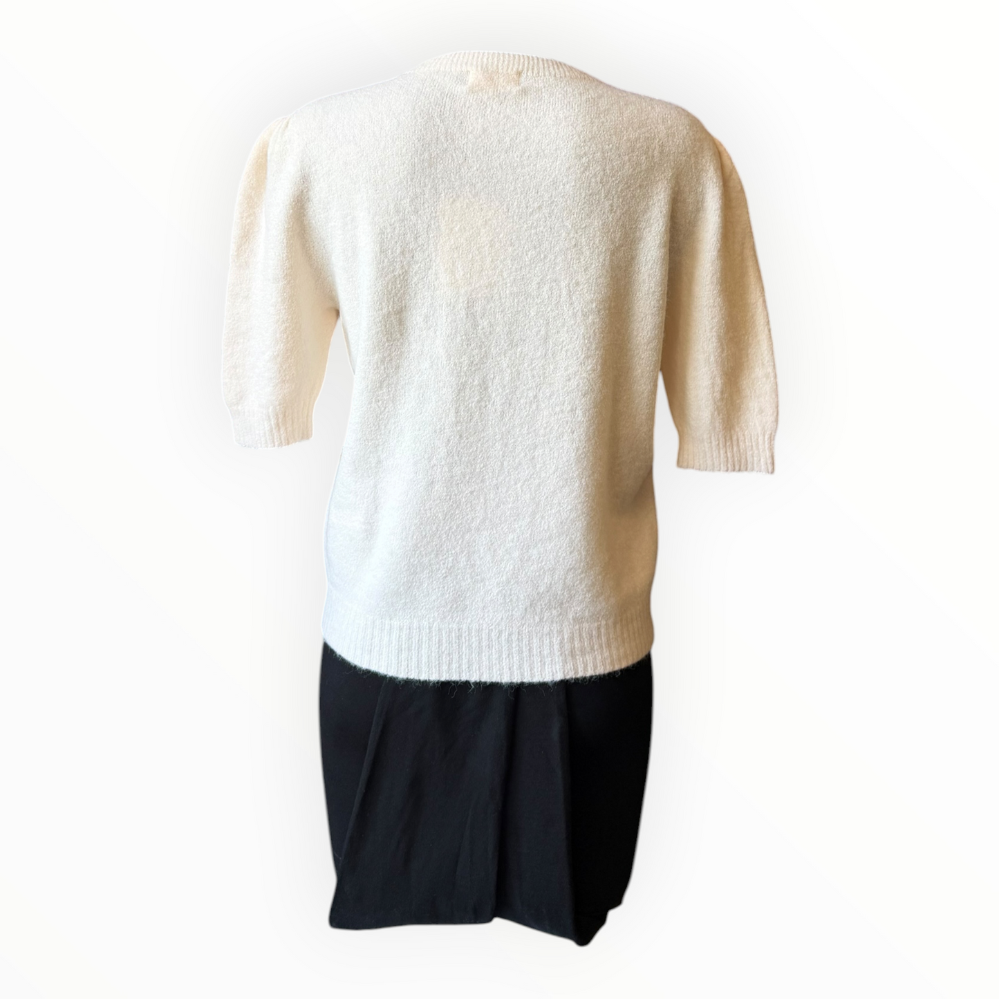 Laurie alpaca blend puff sleeve jumper - Cream