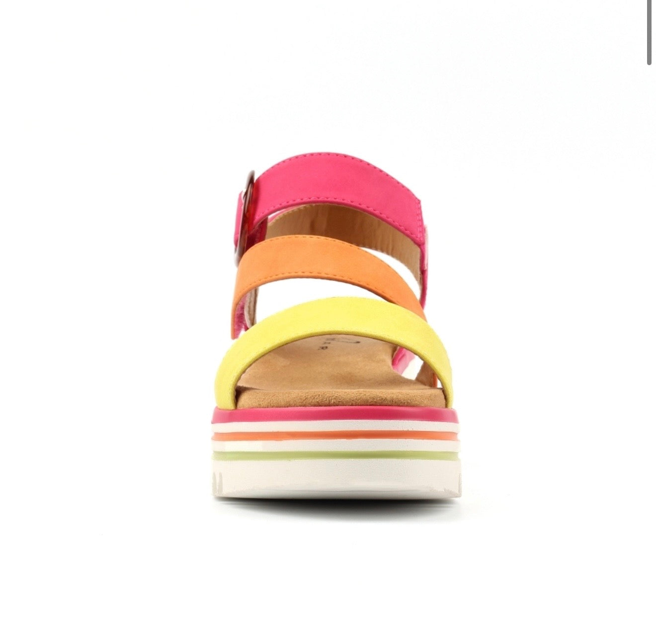 Lunar Issy fuschia flatform sandals